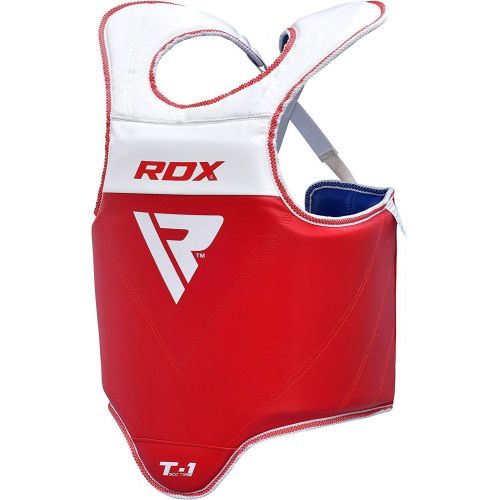  RDX TKD Chest Guard Boxing MMA Body Protector WTF Reversible Martial Arts Taekwondo Rib Shield Armour Training Kickboxing Target