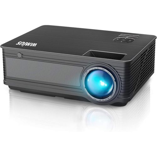  Projector, WiMiUS P18 3800 Lumens LED Projector Support 1080P 200 Display 50,000H LED Compatible with Amazon Fire TV Stick Laptop iPhone Android Phone Xbox Via HDMI USB VGA AV Blac