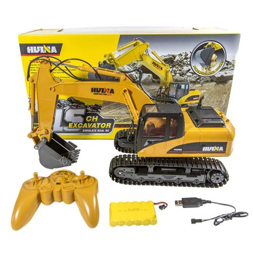  Nacome RC Toys Gift for Kids,15 Channel Full Functional Remote Control Excavator Construction Tractor, Excavator Toy with 2.4Ghz Transmitter and Metal Shovel
