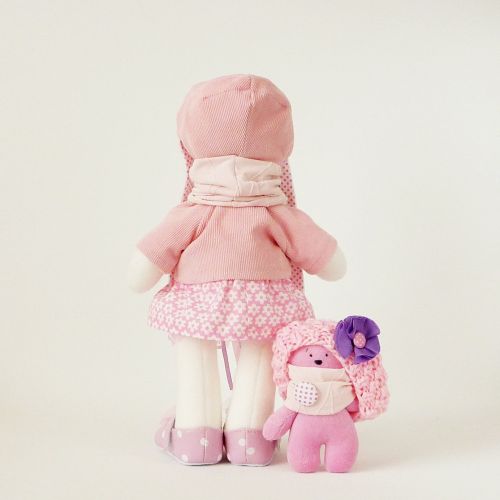  ZuzuHappyToys Plush bunny doll, Stuffed small bear