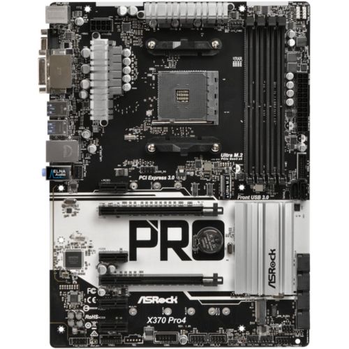  ASRock Socket AM4 AMD Promontory X370 DDR4 Quad CrossFireX SATA3&USB3.1 M.2 A&GbEATX Motherboard (X370 PRO4)