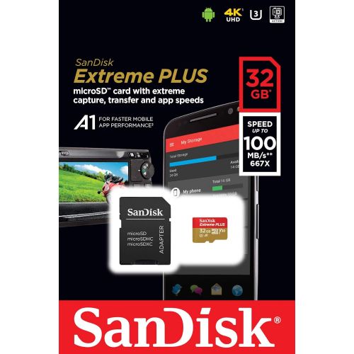 샌디스크 SanDisk Extreme PLUS 128GB microSDXC UHS-I Card - SDSQXBG-128G-GN6MA