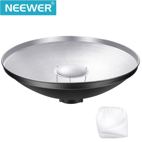 니워 Neewer 16 inches41 Centimeters Aluminum Standard Reflector Beauty Dish with White Diffuser Sock for Bowens Mount Studio Strobe Flash Light Like Neewer Vision 4 VC-400HS VC-300HH V