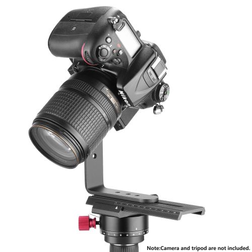 니워 Neewer Professional Panoramic Gimbal Camera Tripod Ball Head,Include 360 Degree Swivel Panoramic Indexing Rotator,2 Way Rail Slider,L Bracket for Tripod,DSLR Cameras,Load Up to 6.6