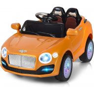 Costzon Ride On Car, 6V Battery Powered Vehicle, Manual 2.4G Parental Remote Control Modes Car w Flashing Wheel Lights, Swing Function, 3 Speeds, Bluetooth, MP3, Music, Radio, Ho