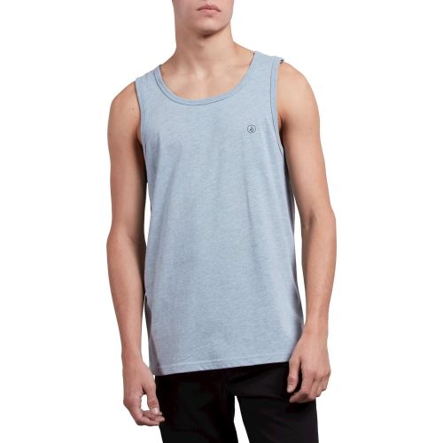  Volcom Mens Solid Heather Modern Fit Tank Top Tee