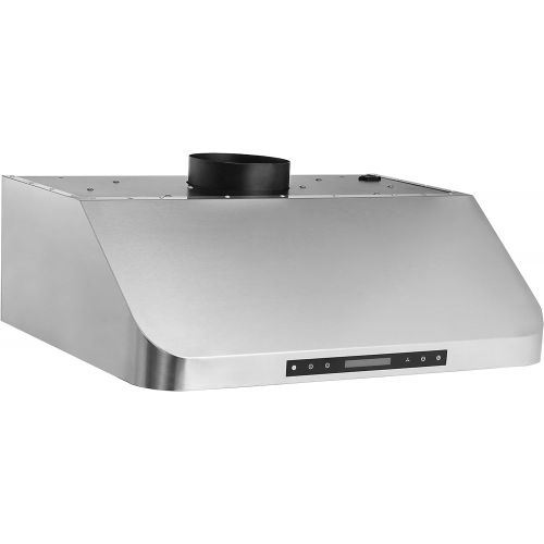  Thor Kitchen Thorkitchen HRH3001U 900 cfm Under Cabinet Stainless Steel Range Hood with LED Display Touch Sensor Control, 30, Stainless Steel