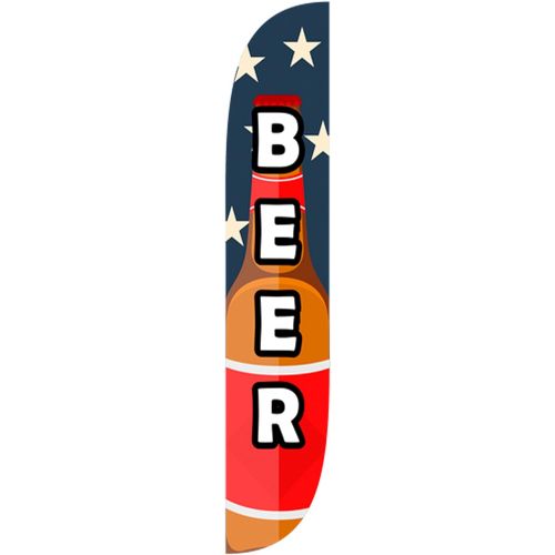  [아마존베스트]LookOurWay Beer American Flag Feather Flag, 12-Feet