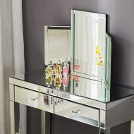 Mecor Tri-fold Vanity Mirror Makeup Tabletop 31.5x 21 Dressing Cosmetic Mirror with Beveled Edge