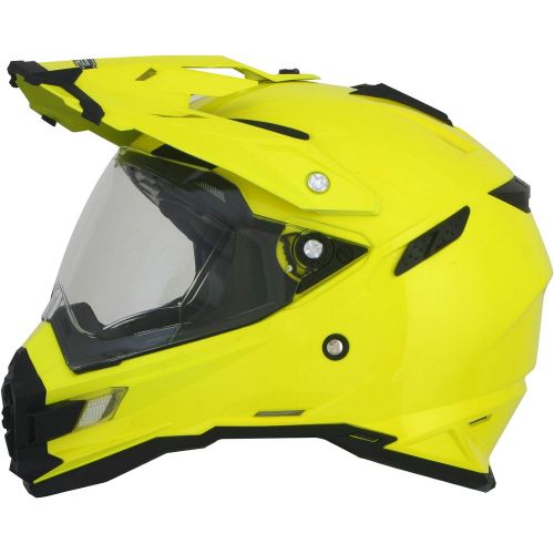  AFX FX-41DS Solid Helmet , Gender: MensUnisex, Helmet Type: Offroad Helmets, Helmet Category: Offroad, Distinct Name: Hi-Vis Yellow, Primary Color: Yellow, Size: XL 0110-3776