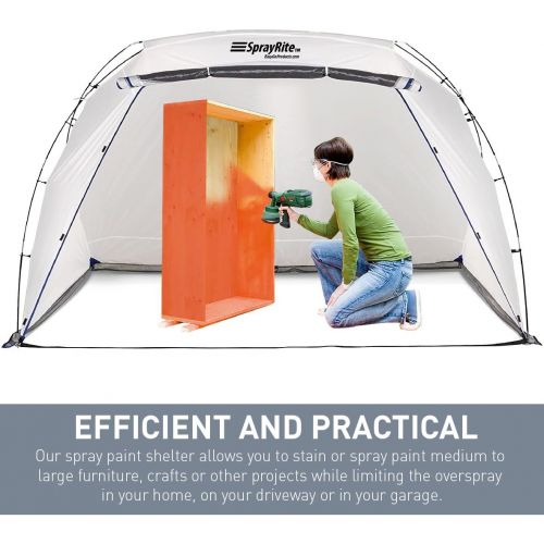  EasyGoProducts SPRAYRITE  Paint Spray Shelter - Spray Booth Painting Tent - Small Furniture Paint Stain Shelter - Portable for Home Use and Stores Easily - Great for Woodworking