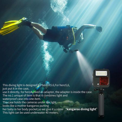  Topker Shoot Multifunction Underwater 40M Photography Light Sport Camera Kangaroo Diving Lamp Waterproof Case for GOPRO Hero 3+ 4 5 6