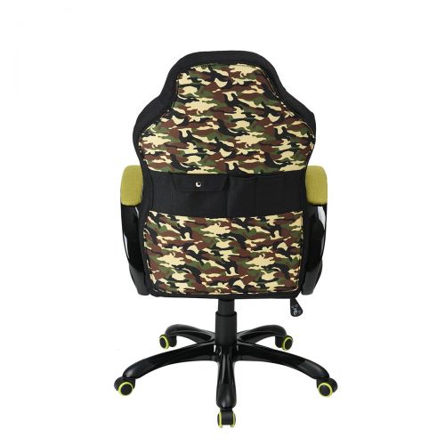  FurnitureR Fabric Paint Office Gaming Chair High Back Ergonomic Racing Chair Swivel with Headrest and Lumbar Support