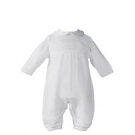 Little Things Mean A Lot Boys Knit White Christening Baptism Coverall