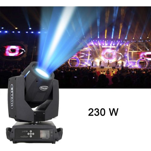  Ahlights 7R 230W Sharpy Beam Moving Head Light-DMX512 Channel Control, 17 Gobos and 14 Colors For Wedding Christmas Birthday DJ Disco KTV Bar Event Party