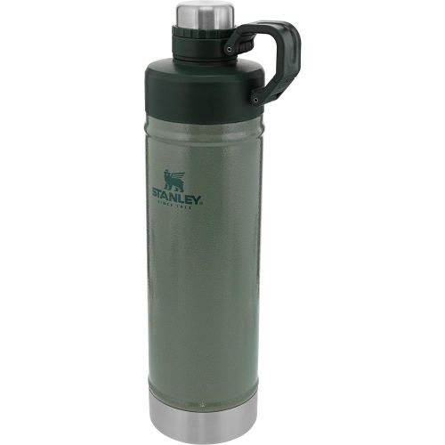 스텐리 Stanley Classic Easy-Clean Water Bottle 25oz with Never Lose Hinged Leak Proof Lid, Stainless Steel Thermos for Cold Beverages, Wide Mouth Insulated Thermos,