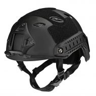 SHUTAO Adjustable Helmet Airsoft Gear Paintball Head Protector with Night Vision Sport Camera Mount