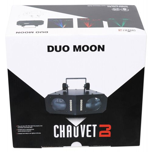  Chauvet DJ Duo Moon LED MoonflowerStrobe Sound-Activated Effect Light+Clamp+Bag