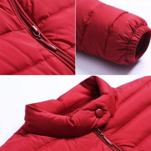 BOSIDENG Womens Early Winter Down Jacket Stand Collar Basic Top Ulter Light Down Coat Solid Color Outerwear