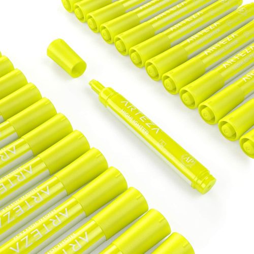  [아마존핫딜][아마존 핫딜] ARTEZA Arteza Highlighters Set of 64, Yellow Color, Wide Chisel Tips, Bulk Pack of Markers, for Office, School, Kids & Adults