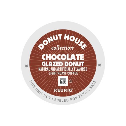  Donut House Collection Chocolate Glazed Donut, Single-Serve Keurig K-Cup Pods Medium Roast Coffee 72 CT, 3 Bx of 24 Pods