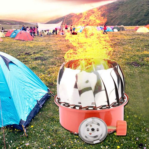  Pasamer Outdoor Portable Windproof Camping Picnic Gas Stove Butane Burner Set with Covers Bags