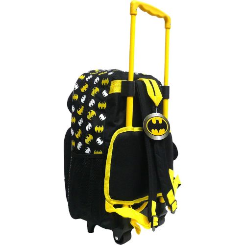  Accessory Innovations DC Comics Batman Roller Backpack Bat Man 16 Large Rolling Wheeled Bag Trolley