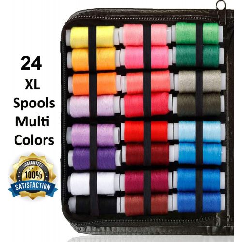  ARTIKA Sewing KIT, XL Quality Sewing Supplies, XL Spools of Thread, Mini Sewing kit for DIY, Beginners, Emergency, Kids, Summer Campers, Travel and Home