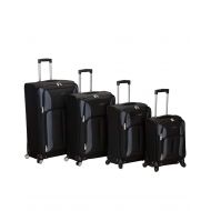 Rockland Luggage Impact Spinner 4 Piece Luggage Set, Olive, One Size
