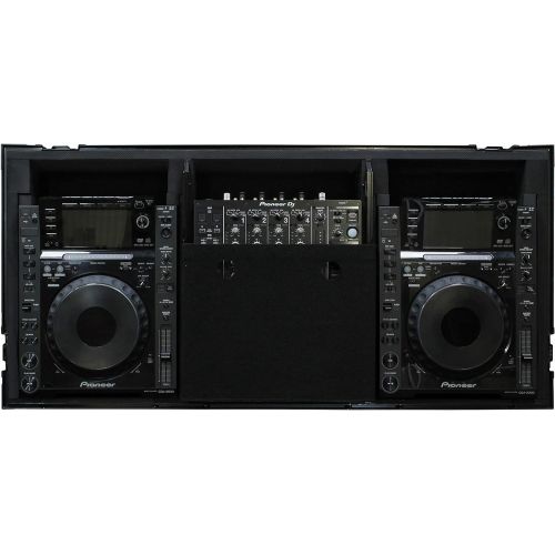  ODYSSEY Odyssey FZGSL12CDJWRBL - All Black 12 DJ Mixer & Large Format Tabletop Player Coffin