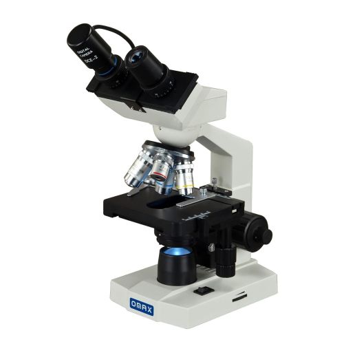  OMAX 40X-1000X Digital Lab LED Binocular Compound Microscope with Double Layer Mechanical Stage and USB Digital Camera