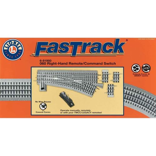  Lionel FasTrack O72 RemoteCommand Switch, Left Hand