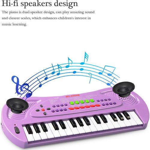  [아마존핫딜][아마존 핫딜] APerfectLife aPerfectLife Kids Piano Keyboard, 32 Keys Multifunction Electronic Kids Keyboard Piano Music Instrument for Toddler with Microphone (Purple)
