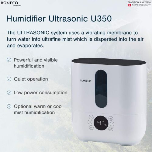  BONECO Warm or Cool Mist Ultrasonic Humidifier U350 - Top-Fill