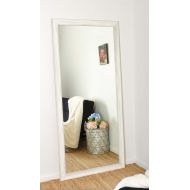 BrandtWorks AV18TALL Texture Tall Vanity Wall Mirror, 31.5 x 65, Distressed White