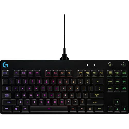 로지텍 Logitech G Pro Mechanical Gaming Keyboard, 16.8 Million Colors RGB Backlit Keys, Ultra Portable Design, Detachable Micro USB Cable
