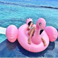 Wusjyeda Giant Inflatable Flamingo Pool Float, 75-Inch Inflatable Raft , Large Outdoor Swimming Pool Float Lounge Toy for Adults & Kids