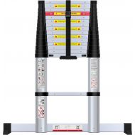 [아마존 핫딜] WolfWise 15.5FT Aluminum Telescoping Ladder with Stabilizer, Telescopic Extension Ladder 330 Pounds Capacity