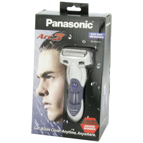 파나소닉 Panasonic ES-SL41-S Arc3 Electric Razor, Mens 3-Blade Cordless with Built-in Pop-Up Trimmer, Wet or Dry Operation