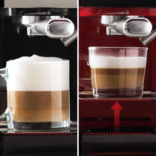 브레빌 Breville PrimaLatte II Kaffee- und Espressomaschine VFC108X-01, 19 bar, fuer Kaffeepulver oder Pads geeignet, Integrierter automatischer Milchschaumer, schwarz/silber