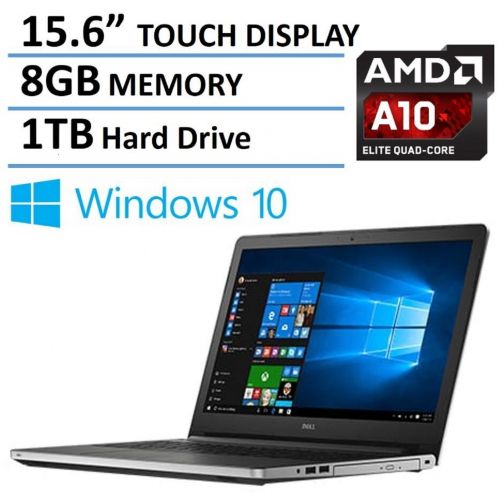 델 2016 Dell Inspiron 15 5000 15.6 HD Touchscreen Laptop, AMD Quad-Core A10-8700P Processor up to 3.2GHz, 8GB Ram, 1TB HDD, DVD RW, Backlit Keyboard, Bluetooth, HDMI, Webcam, Windows