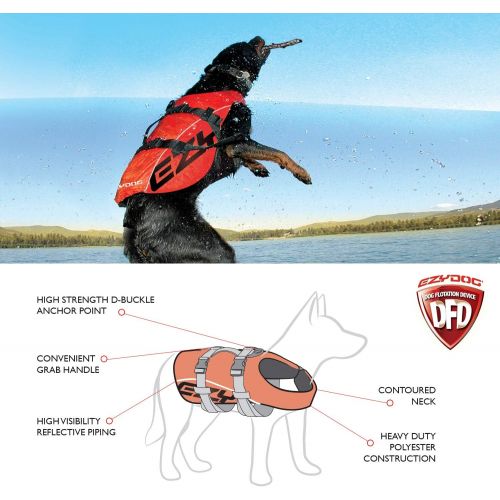  EzyDog Doggy Flotation Device Dog Life Vest Jacket (DFD)