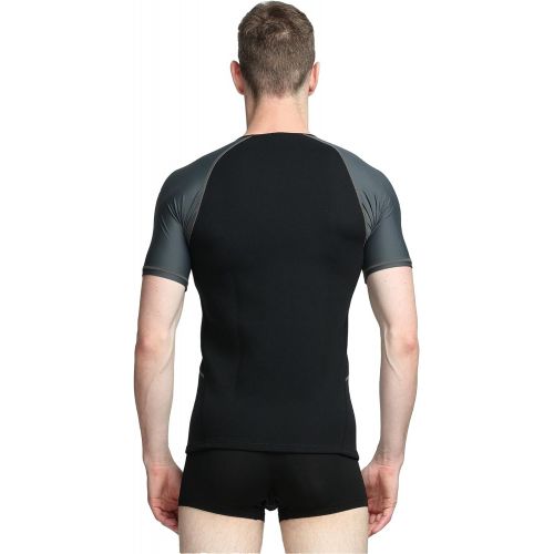  Lemorecn Wetsuits 1.5mm Neoprene Rash Guard for Men and Women Scuba Diving Short Sleeve Shirt
