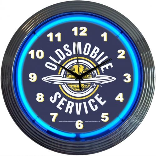  Neonetics Cars and Motorcycles Oldsmobile Service Neon Wall Clock, 15-Inch