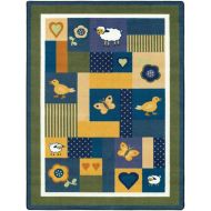 Joy Carpets Kid Essentials Infants & Toddlers Baby Love Rug, Bold, 78 x 109