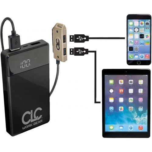  CLC Custom Leathercraft ECP135 E-Charge USB Charging Tool Backpack, 23-Pocket