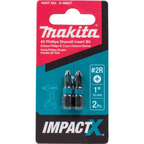  Makita A-98865 Impactx 2 Phillips Drywall 1″ Insert Bit, 200 Pack, Jar