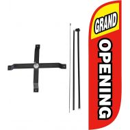 LookOurWay Grand Opening Feather Flag Complete Set with Poles