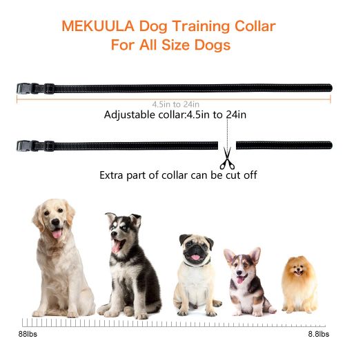  MEKUULA Dog Training Shock Collar for 2 Dogs - Rechargeable & Waterproof - 1000ft Pet Trainer Collars with Beep Vibration Shock for Small Medium Large Dogs