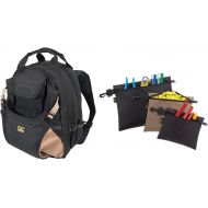 Custom Leathercraft CLC 1134 Carpenters Tool Backpack with 44 Pockets and Padded Back Support